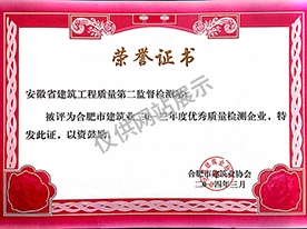 二站13年度優(yōu)秀檢測企業(yè)獎